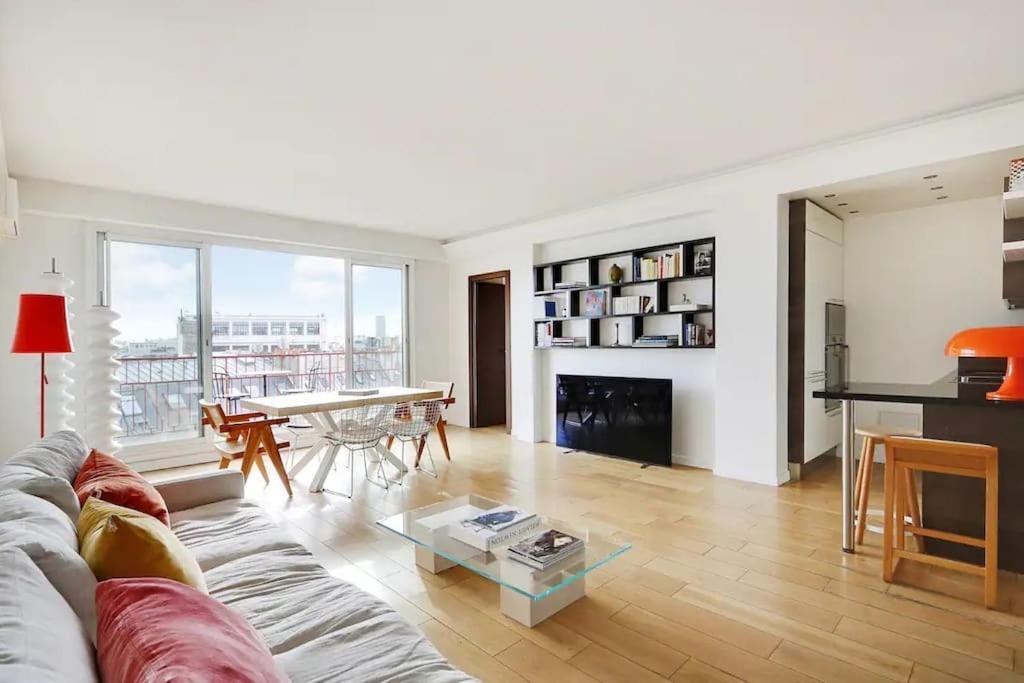 Penthouse Champs Elysees, Vue Sur Et La Tour Eiffel * Parigi